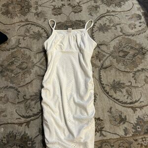 SHEIN White Ribbed Bodycon Slip Dress